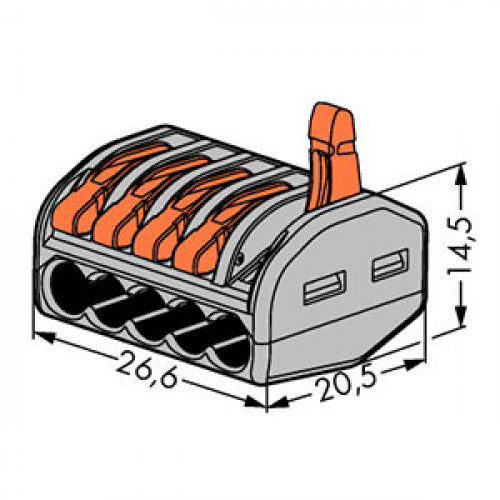 EC-222-415 Electrical Connector 5 wire