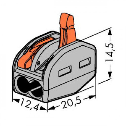 EC-222-412 Electrical Connector 2 wire