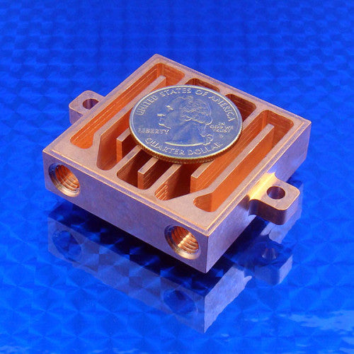 WBA-1.62-0.55-CU-01 Water Block 1.62 x 1.62 x 0.55" Copper