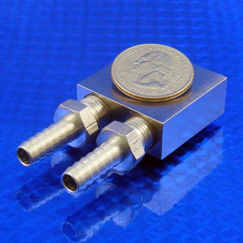 WBA-1.25-0.50-CU-NP Water Block 1.25 x 1.25 x 0.50" Copper